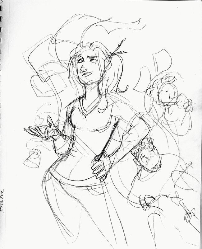 Sketch: Haley, Nana and Oliver