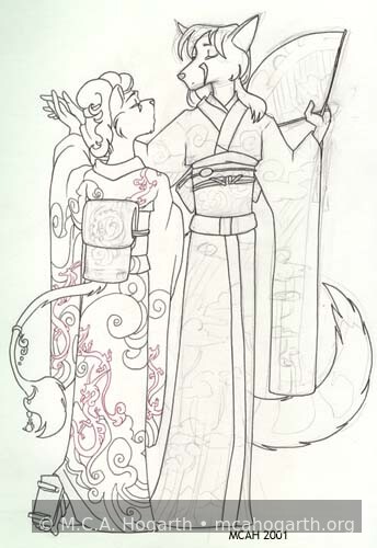 Haiku 2 Initial Inking Stage: Fantasy/Reality &mdash; Sketchbook 65 &middot; Page 30 (2001)
