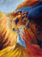 Priest And Mount Oil Painting