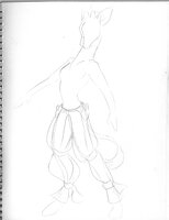 Giraffe Femme In Harem Pants