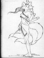 Mythagoras Kitsune With Feathers