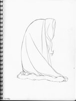 Taja Bowed In Cloak