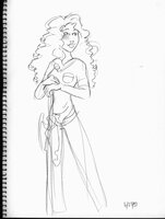 Tessa Leaning On Sword