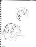 Cartoon Disney Style Foxes