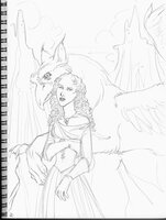Curly Haired Girl With Griffin