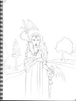 With Her Winged Snakes