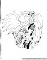 Inked Flight Of The Godkin Griffin Illo
