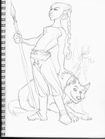 Weird Elf With Grinning Dog