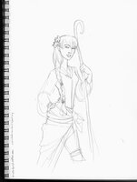Girl With Shepherds Hook