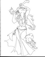 Dancer With Bones Blueline